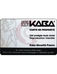 Carte de propriété Kaba