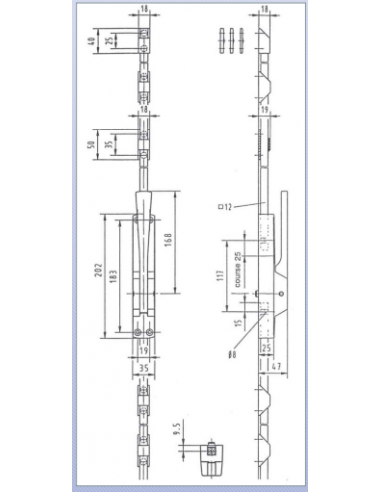 Crémone Pompier À Levier Heracles Basculant Noir