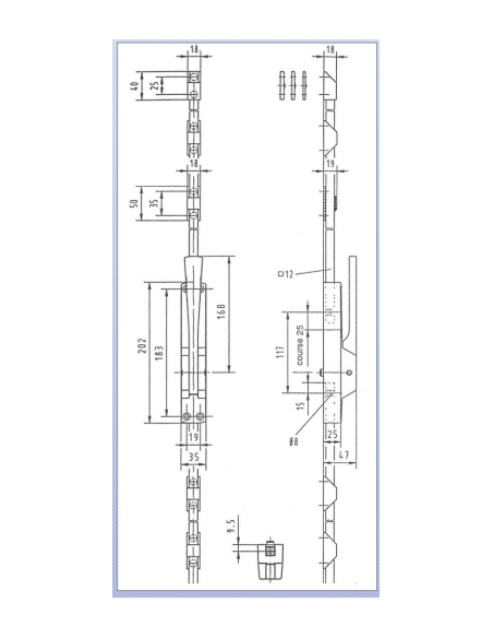 Crémone Pompier À Levier Heracles Basculant Noir