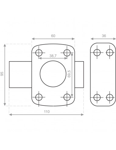 Verrou À Bouton S'entrouvrant par 2 Heracles 5g
