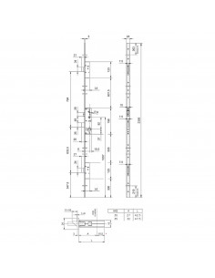 Serrure 3 Points Performa Iseo Têtière Plate 2