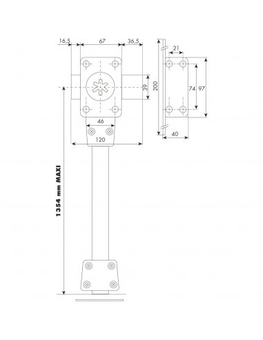 Verrou 2 Points A bouton A2P* Iseo Cavith