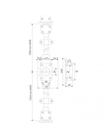 Verrou 3 Points A Bouton Iseo Cavith
