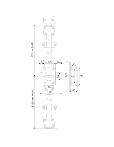 Verrou 3 Points A Bouton A2P1 Iseo Zenith
