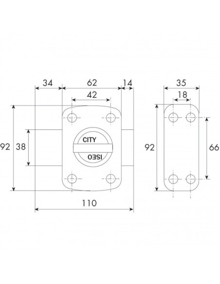 Verrou À Bouton Iseo City 150