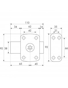 Verrou Double entrée Cavith Iseo 2