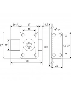 Verrou Cavith Double entrée Iseo A2p* 2
