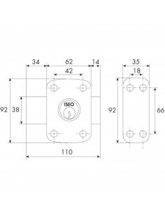 Verrou Double Entrée Iseo City 160 2