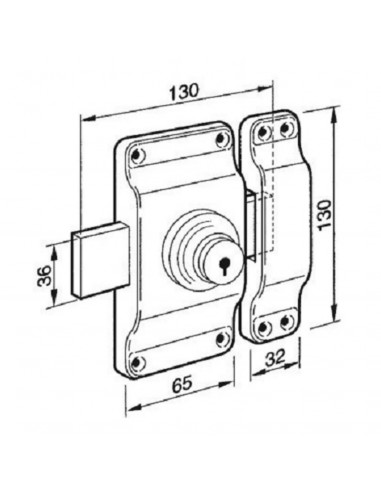 Verrou A Bouton Bloctout Bricard
