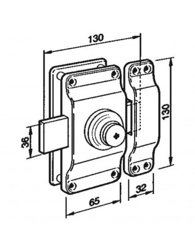 Verrou Double Entrée Super-Surete Bricard A Bille