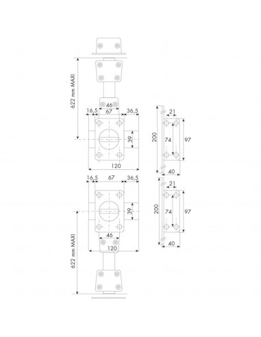 Paire De Verrous 4 Points Iseo Cavith