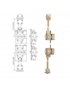 Paire De Verrous A Bouton 4 Points Iseo Zenith 2