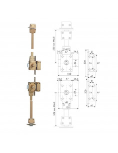 Paire De Verrous A Double entrée 4 Points Iseo Zenith
