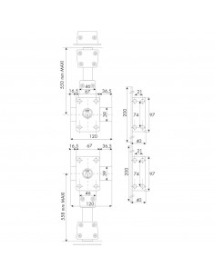 Paire De Verrous A Double entrée 4 Points Iseo Zenith 2