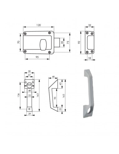 Serrure En Applique Fth Thirard Pour Porte De...