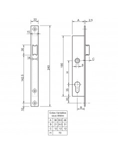 Serrure Monopoint À Larder Metalux Profil Étroit Bec De... 2