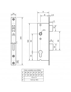 Serrure Monopoint À Larder Metalux Profil Étroit Pêne... 2