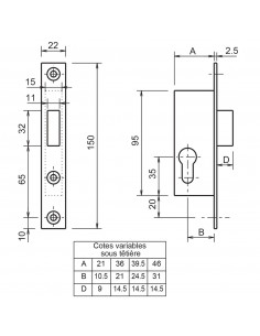 Serrure Monopoint À Larder Metalux Pêne Dormant Seul... 2