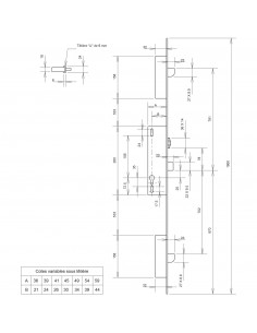 Serrure 3 Points U8 Metalux Pêne Dormant À Rouleau 2