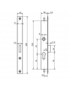 Serrure À Larder 3 Points Metalux À Tringle 2