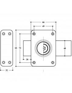 Verrou Double Entrée Pollux 5 Ailettes 2