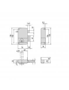 Monopoint En Applique Cisa Verticale À Tirage 2