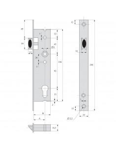 Monopoint À Larder Stremler Assa Abloy Pêne 1/2 Tour 2