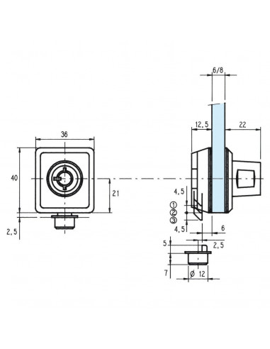 Serrure De Vitrine Stremler Assa Abloy