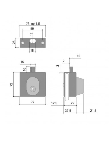Verrou Cavalier Stremler Assa Abloy 1435