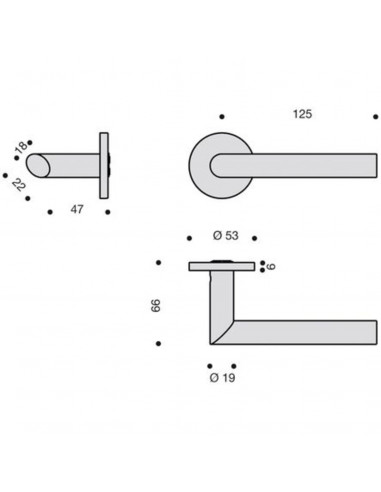 Béquille Double Sur Rosace Vachette Ovalis L