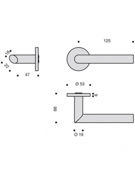 Béquille Double Sur Rosace Vachette Ovalis L