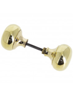 Bouton Double Laiton Poli Devismes Rond