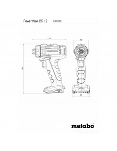 Perceuse Visseuse Metabo Bs12 Powermaxx 12v 1bat. 2ah 2