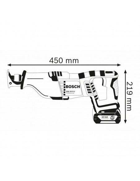 Scie Sabre 18v Gsa 18v-Li 2x8ah Bosch Procore L-Boxx